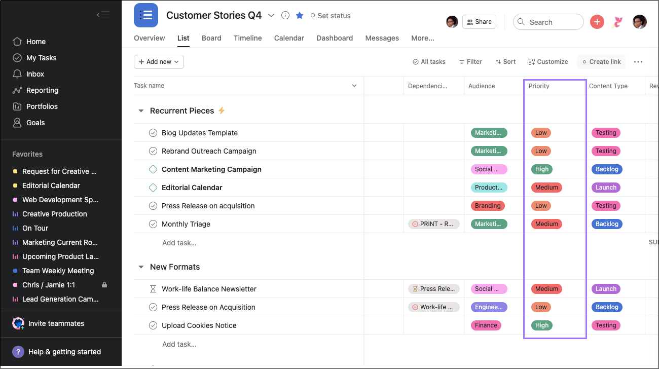 Asana multi-select custom field assistance - Questions & Answers