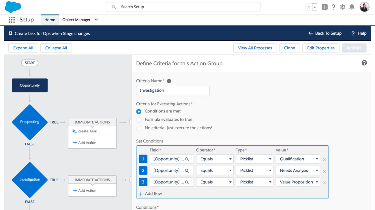 process builder example