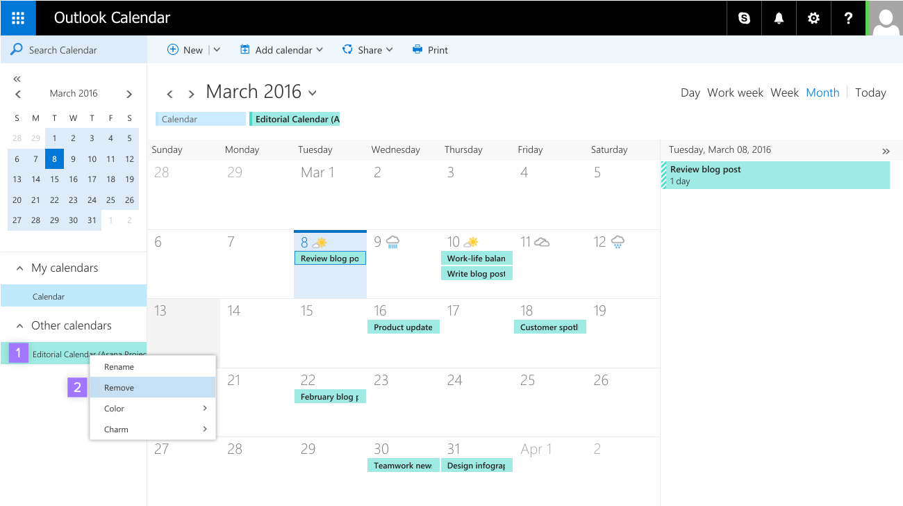 Outlook Kalender Teilen