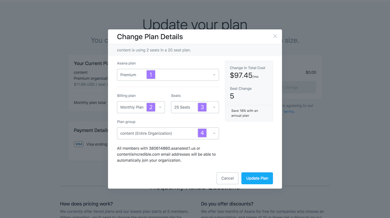 Plan details