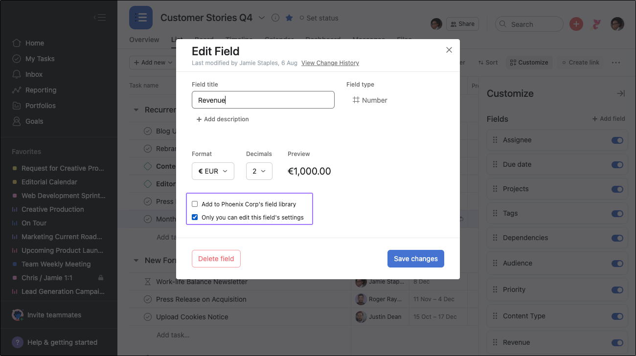 Create custom field with multi-select options to use with Forms - 🚀  Features Launched - Asana Forum