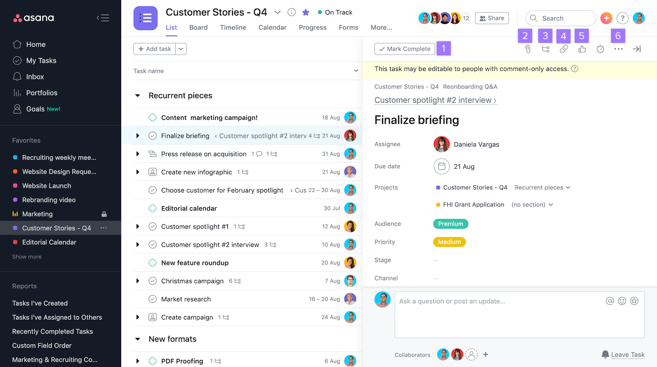 How to complete task fields | Product guide • Asana Product Guide