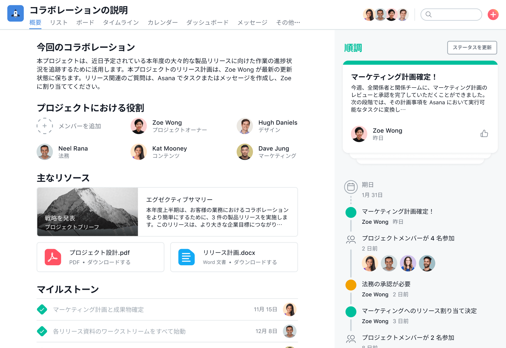Asana プロジェクト管理ソフトウェア オンラインツール テンプレートおよびアプリ Asana