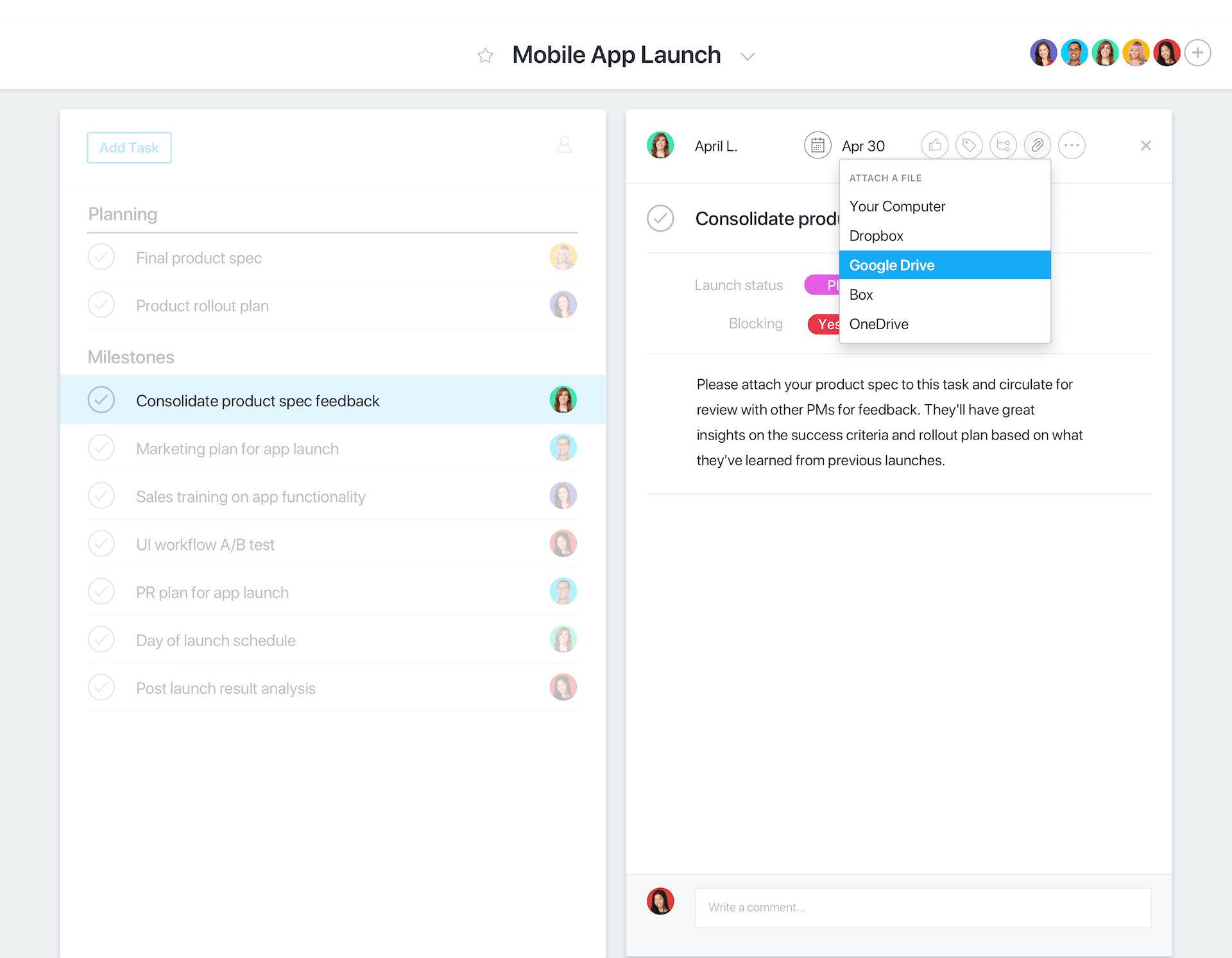 Store work in one place