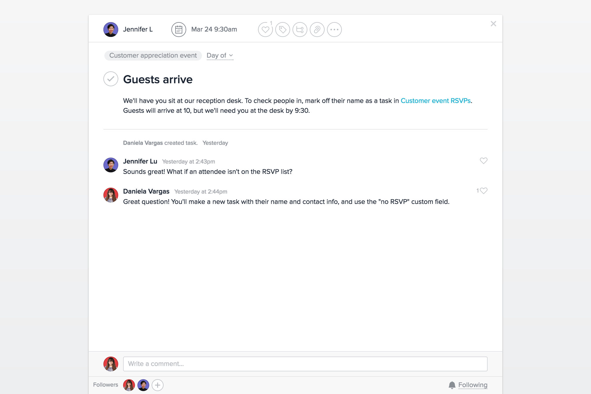 Start with projects, end with checkmarks