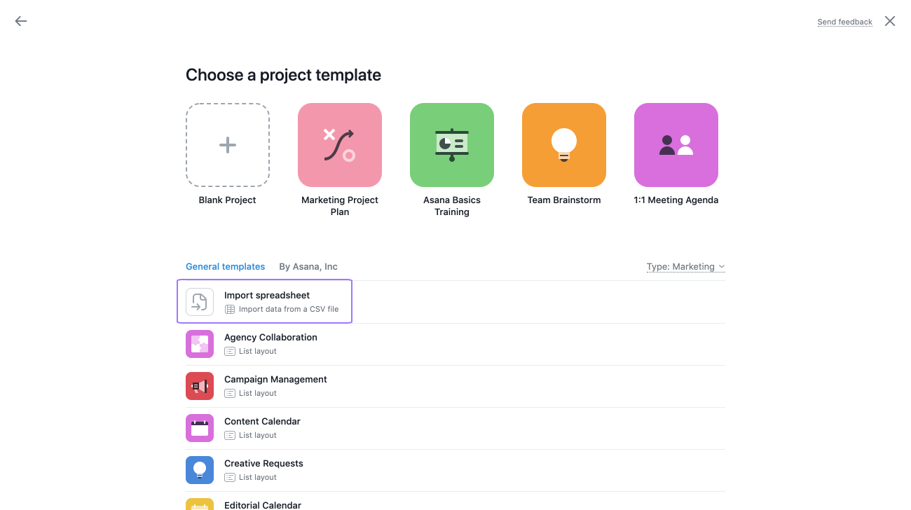 Asana Import Template