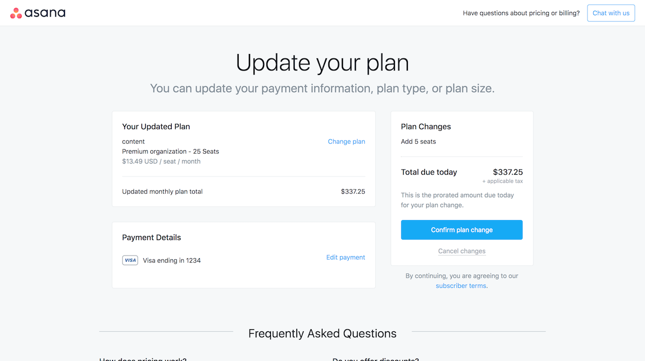 Upgrade Billing Options Product Guide Asana