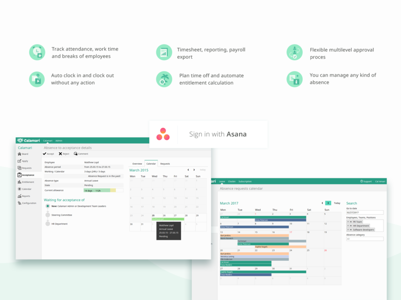 Calamari Asana 讓出勤管理更輕鬆 Asana