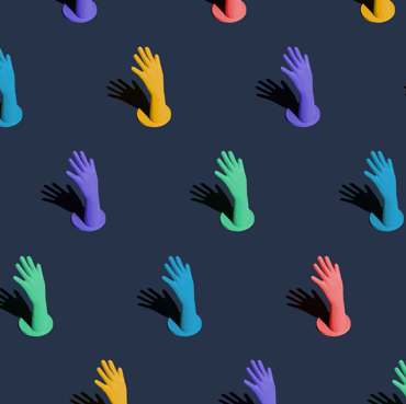 Asana hands illustration