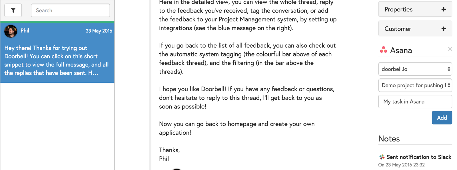 Doorbell Io Asana Turn Feedback Into Tasks Asana