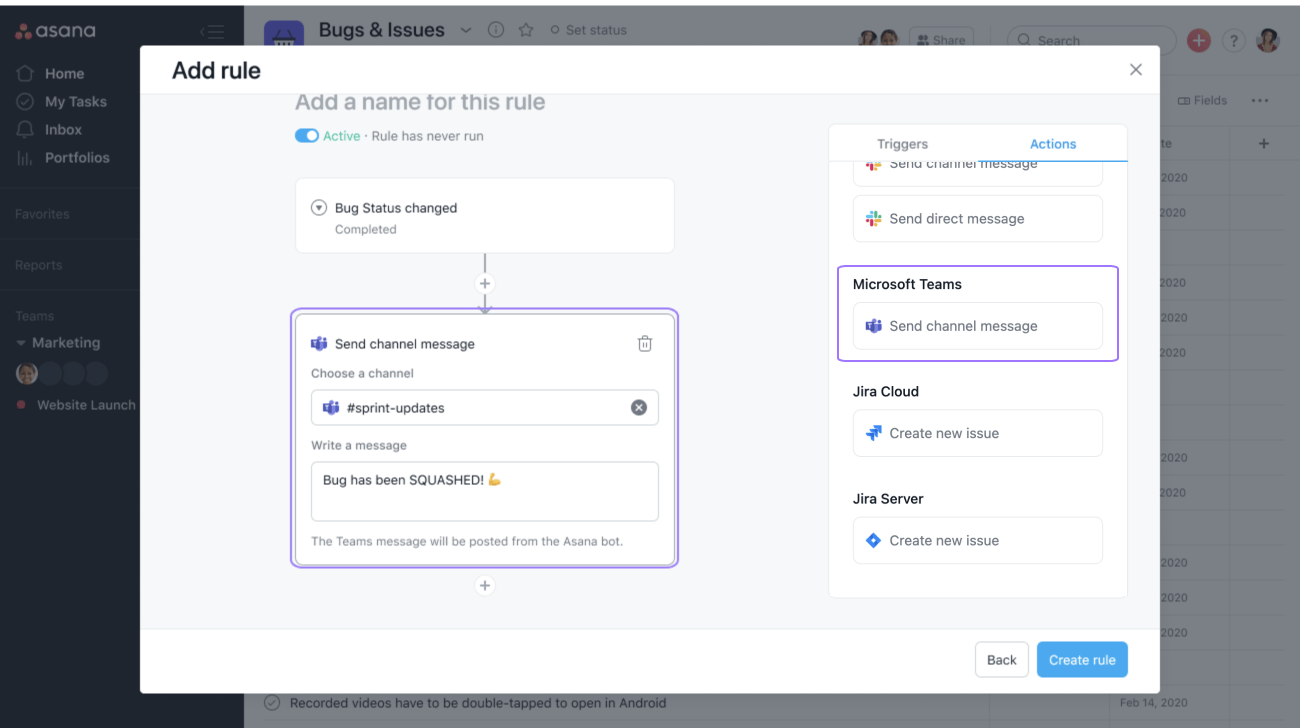 Teams задания. Asana GITLAB integration.