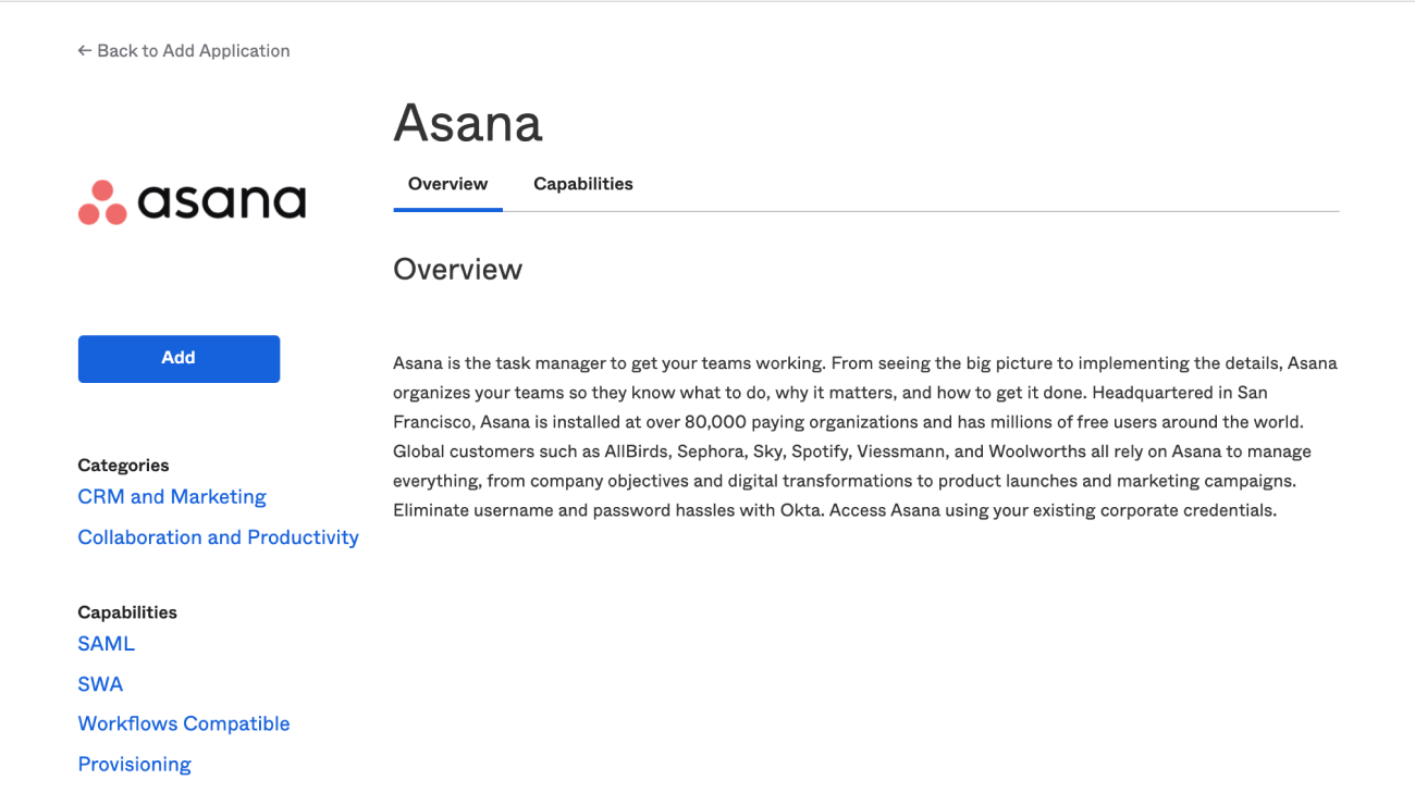 добавление asana