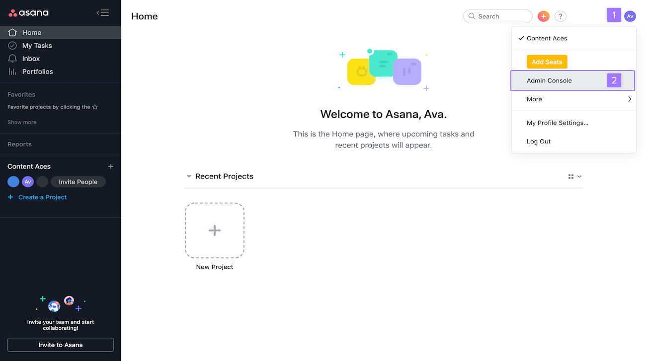 Access Workspace Admin Console