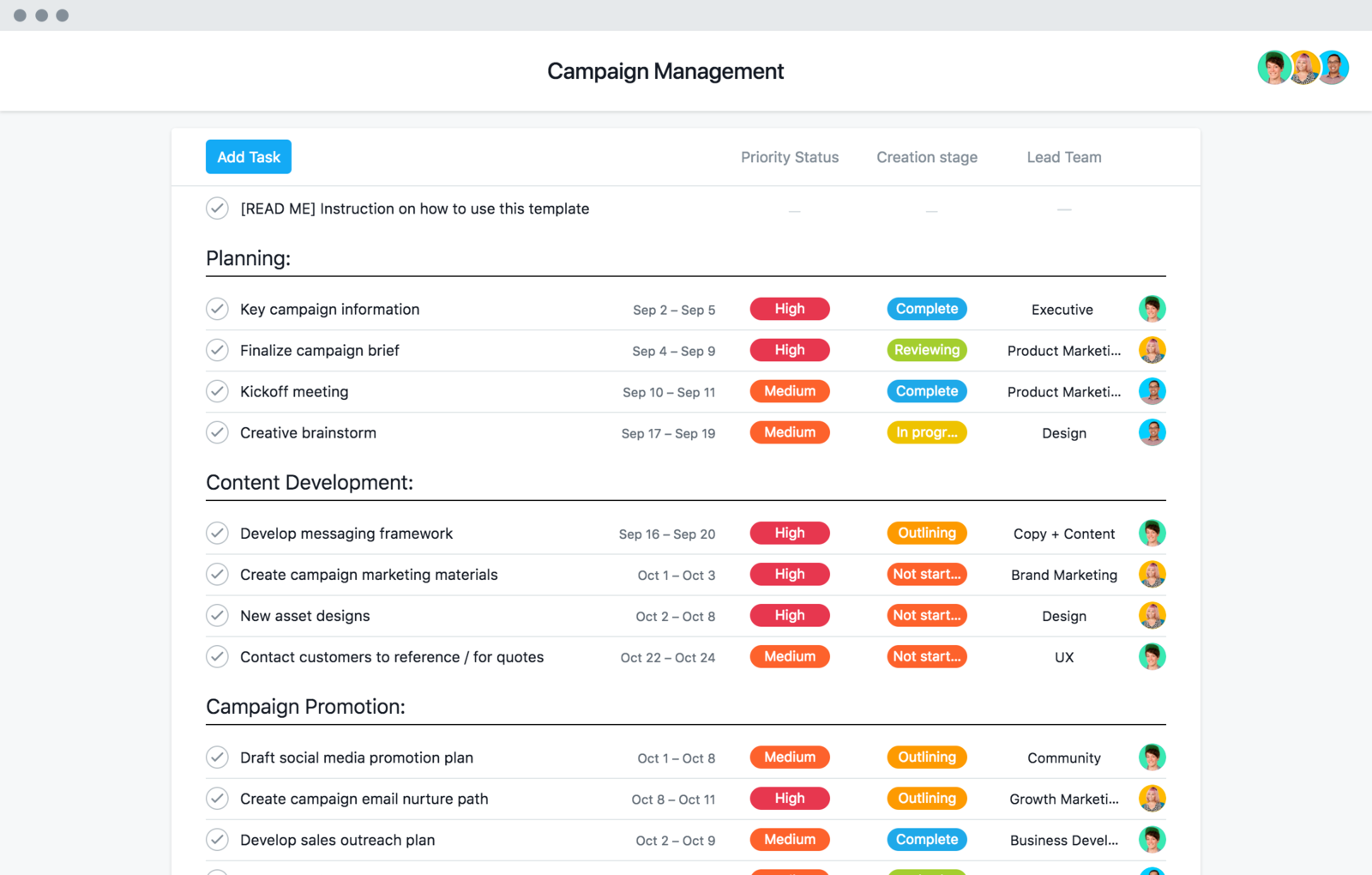 11 Templates To Help You Plan And Manage Your Next Project Asana