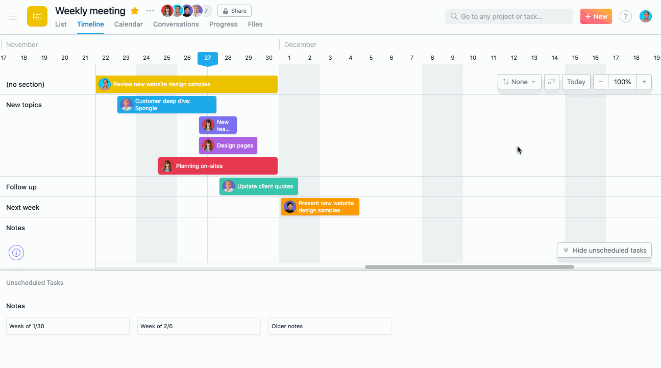 Asana のタイムライン タイムラインと使い方 製品ガイド Asana