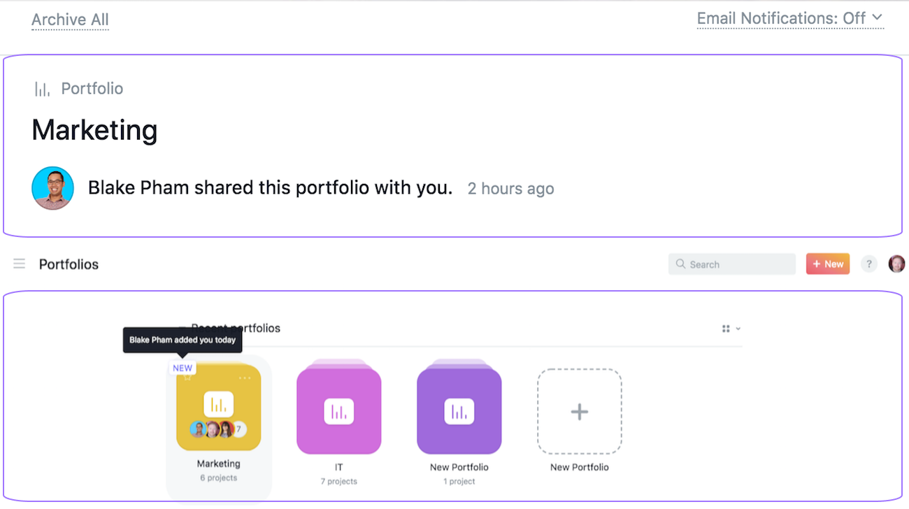 New: Add Portfolios to Portfolios to Organize and Monitor Work at Multiple  Levels - The Asana Blog