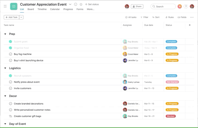 profile asana enterprise work graph builder