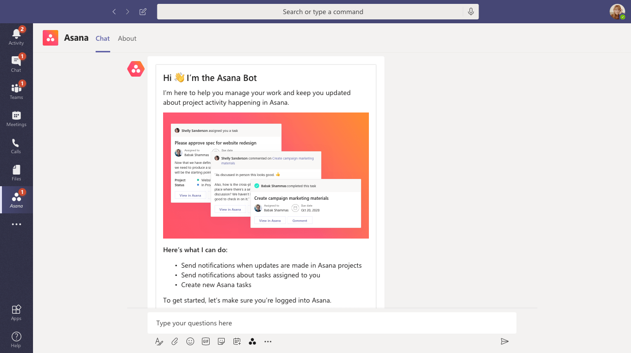 Microsoft Teams + Asana • Asana