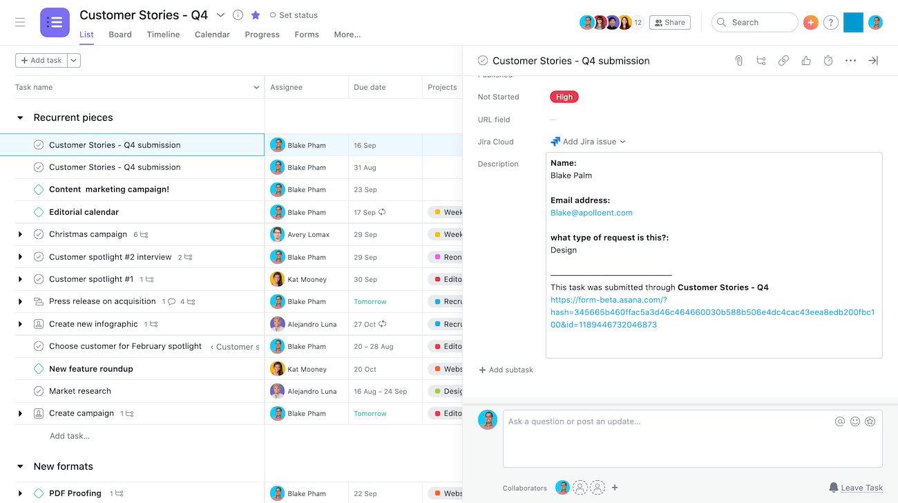 Create Forms in Asana Product Guide • Asana Product Guide