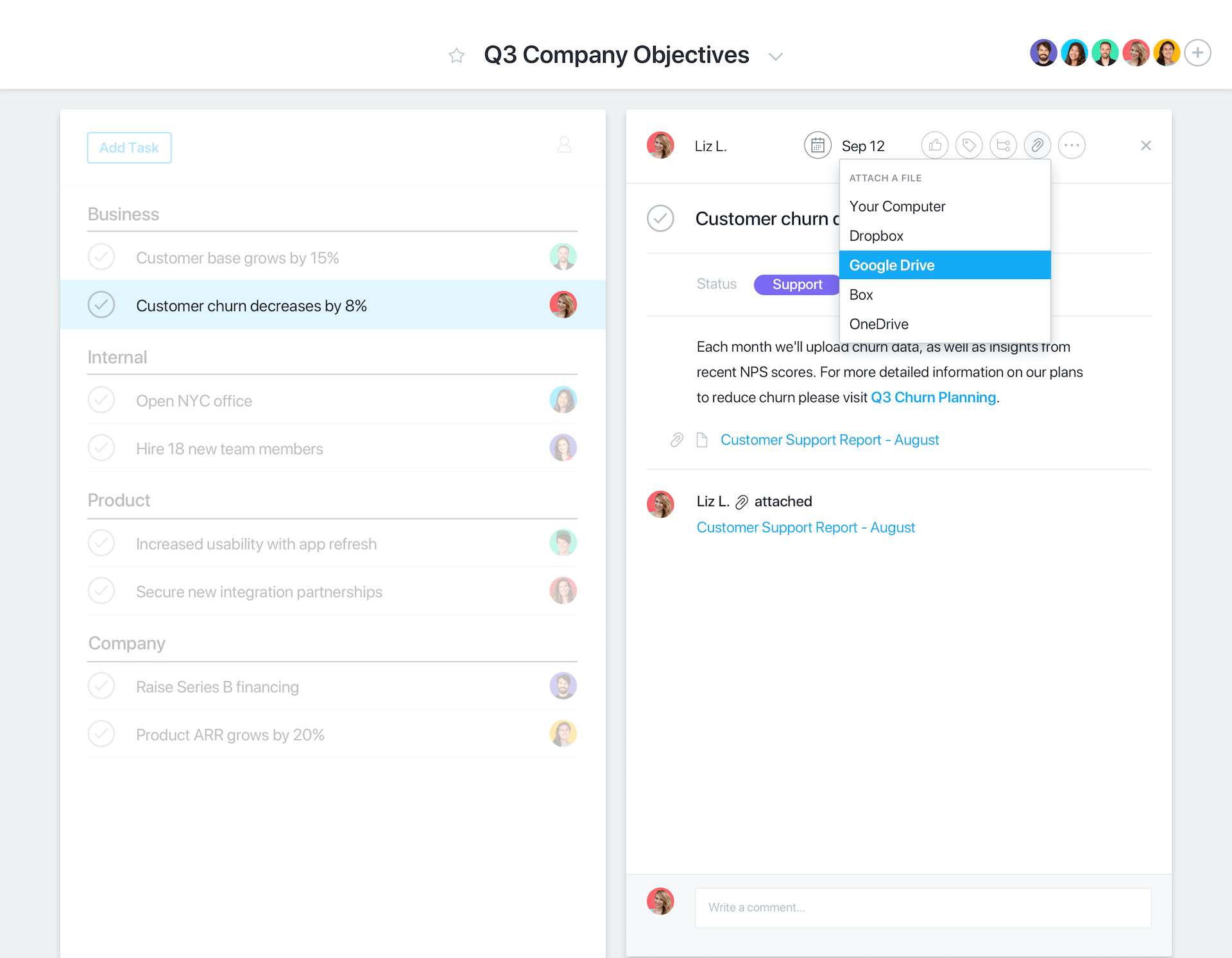 Attach important files