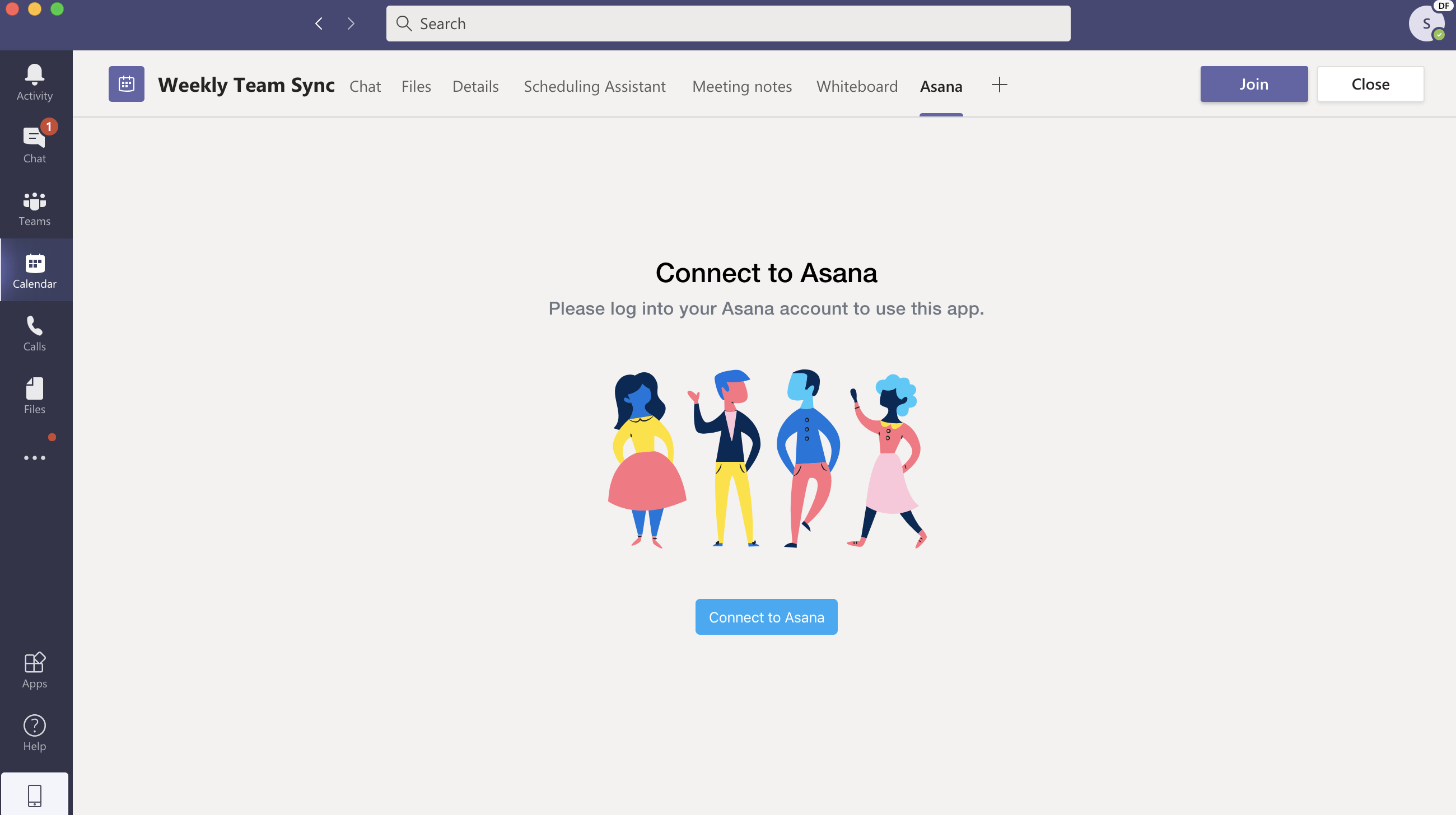 подключение к asana