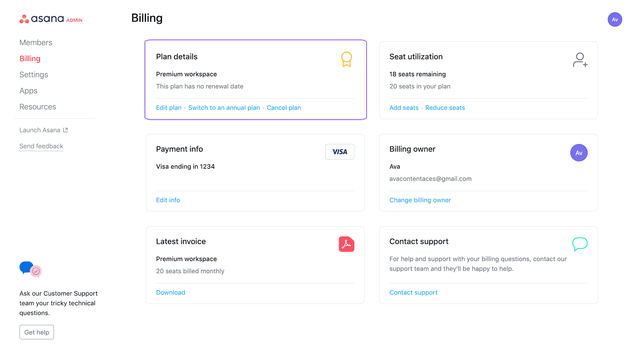 Upgrade Billing Options Product Guide Asana