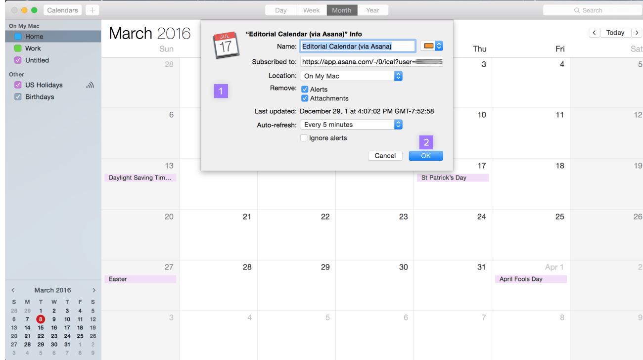 subscribe to calendars outlook for mac