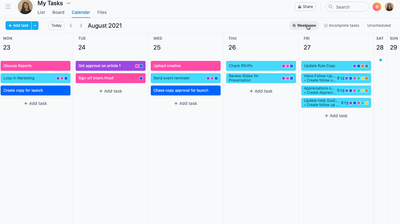 Календарь на испанском 2023 год.