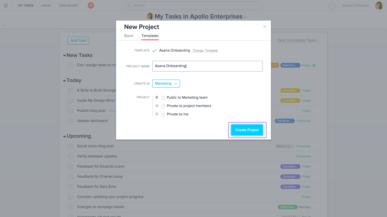 asana created templates asana