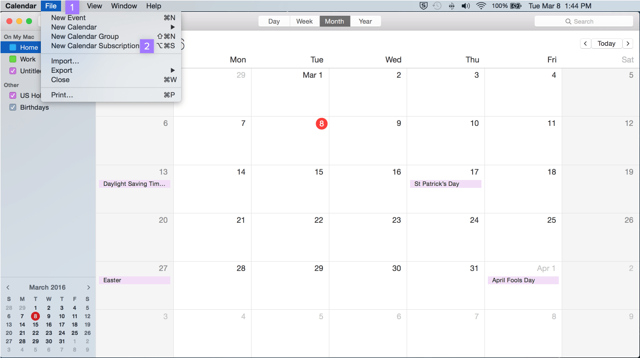 sync outlook and google calendar mac