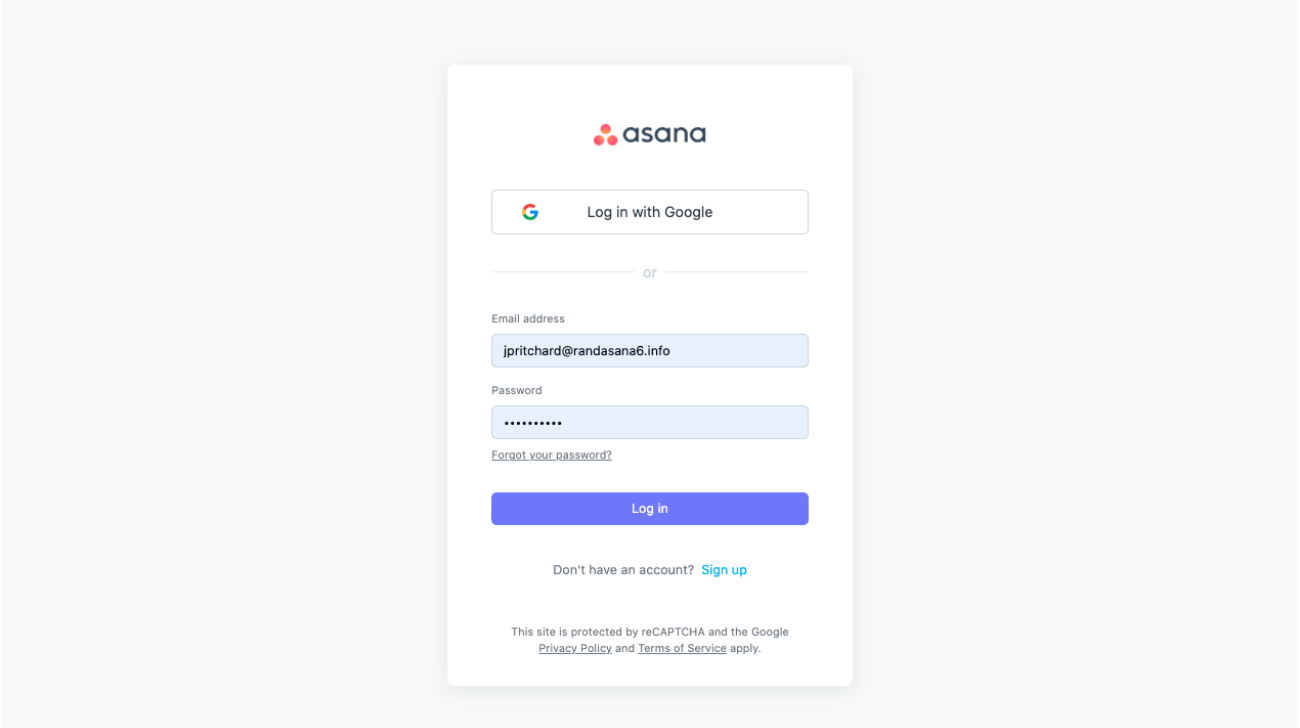 Asana login