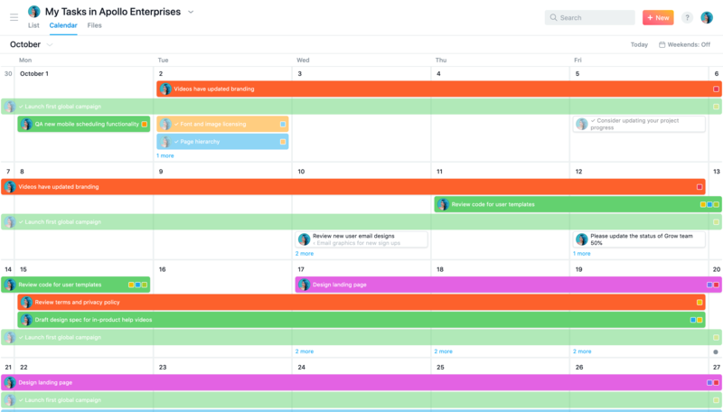 asana tasks in outlook calendar